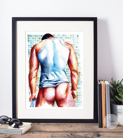In the Locker Room After the Game - Giclee Art Print