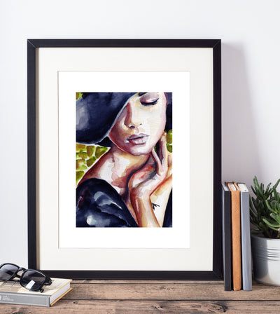 Velvet Silence – 5x7" Original Watercolor Artist Brenden Sanborn