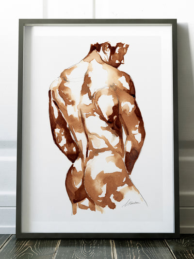male figure art print Contour by Brenden Sanborn