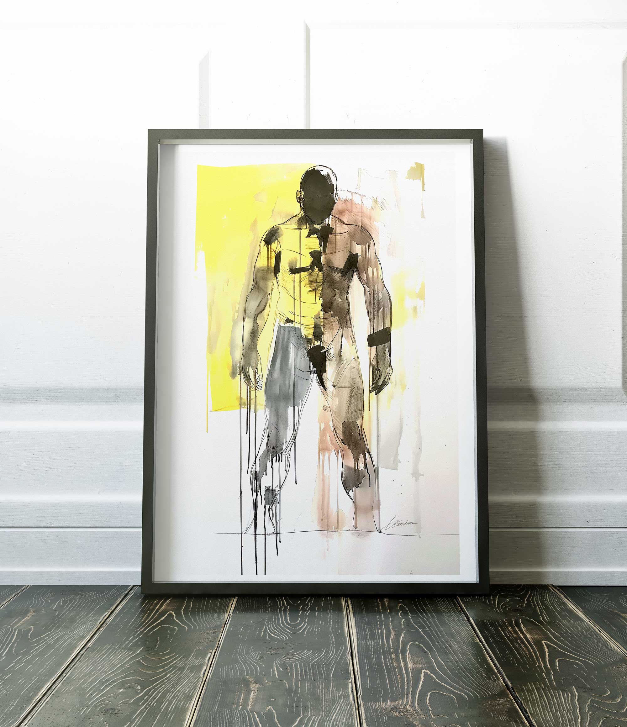 A Bold Silhouette Standing in Strength - Art Print