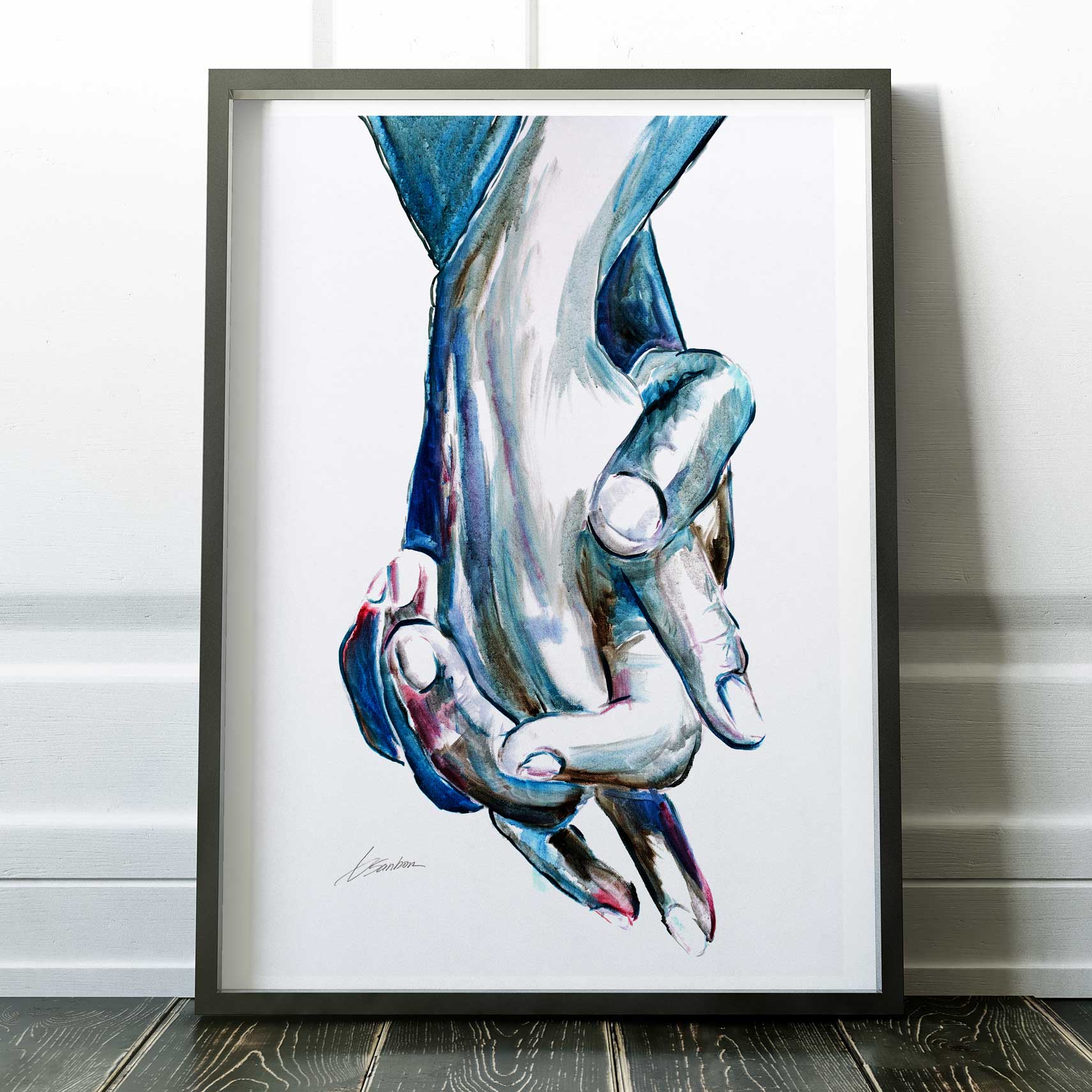 Fingers Entwined in a Silent Promise – Art Print