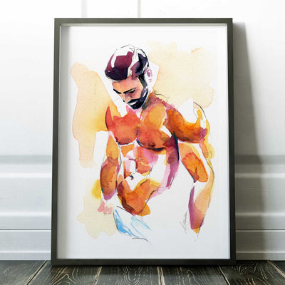 Sunset Body and Downcast Eyes – Art Print Artist Brenden Sanborn