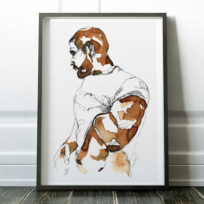 Unveiling Strength in Coffee and Ink – Art Print Artist Brenden Sanborn