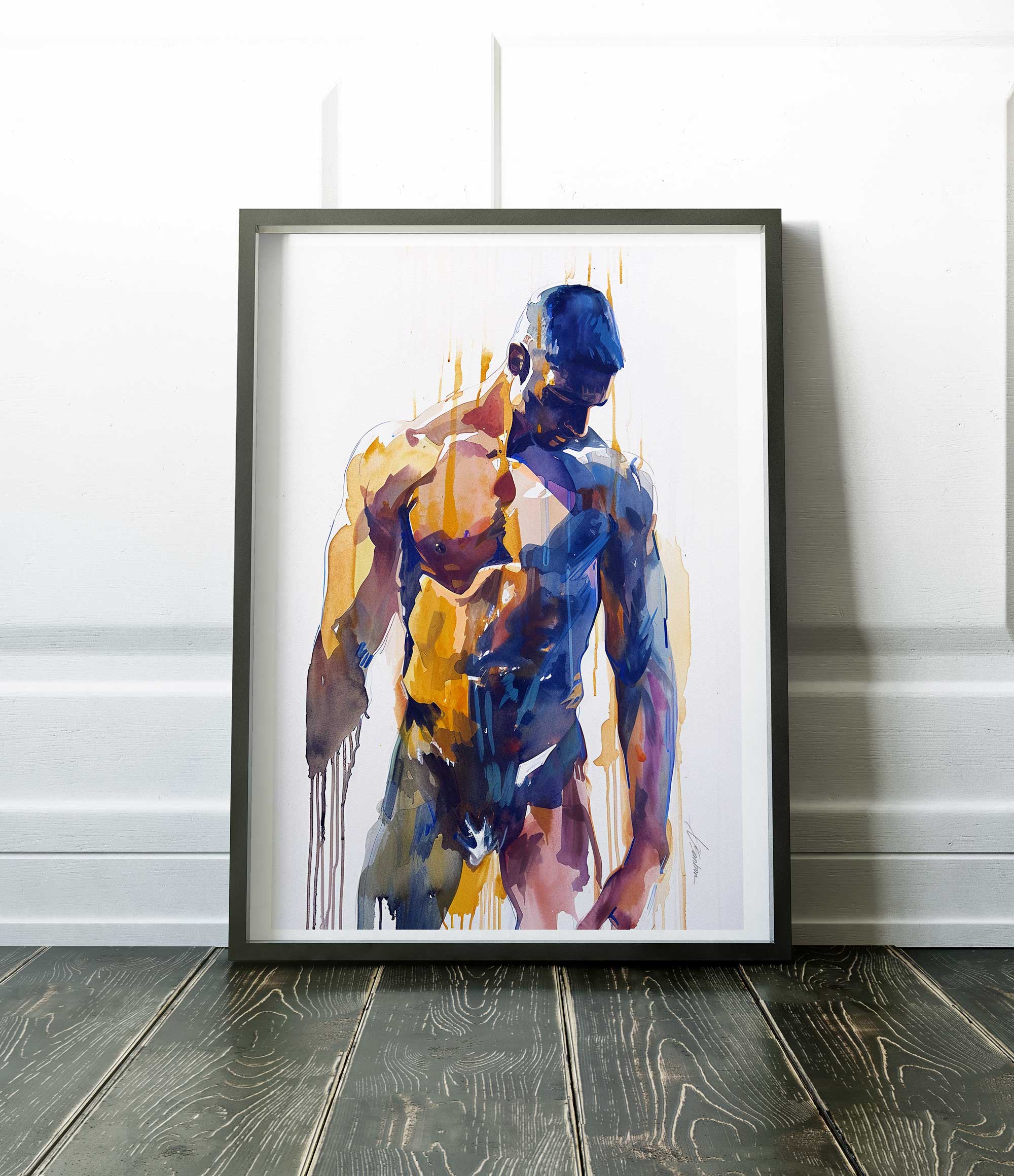 Shadowed Strength of a Man - Art Print