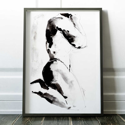 Kneel in Ink and Shadow – Art Print Artist Brenden Sanborn