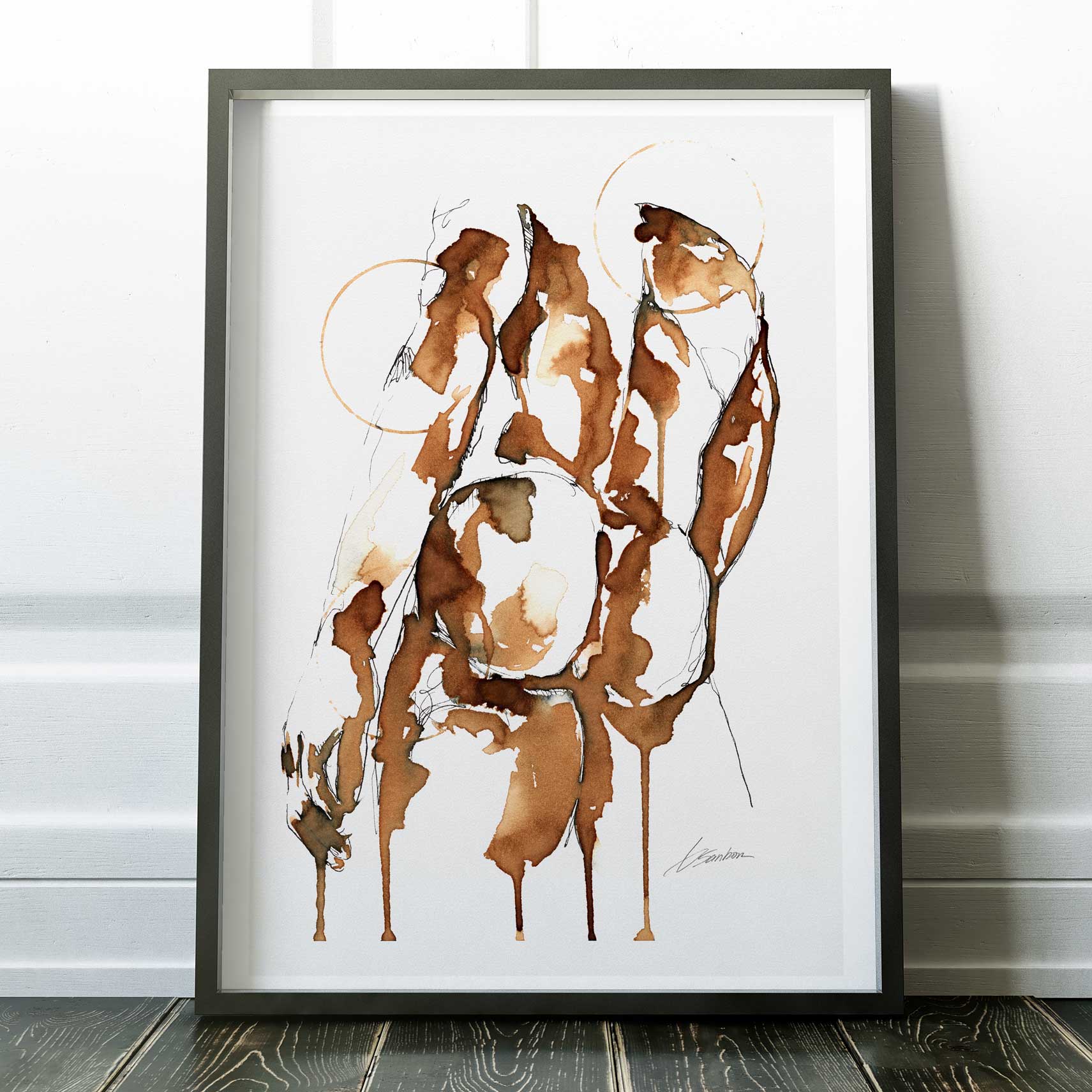 Booty in Coffee Drips – Art Print