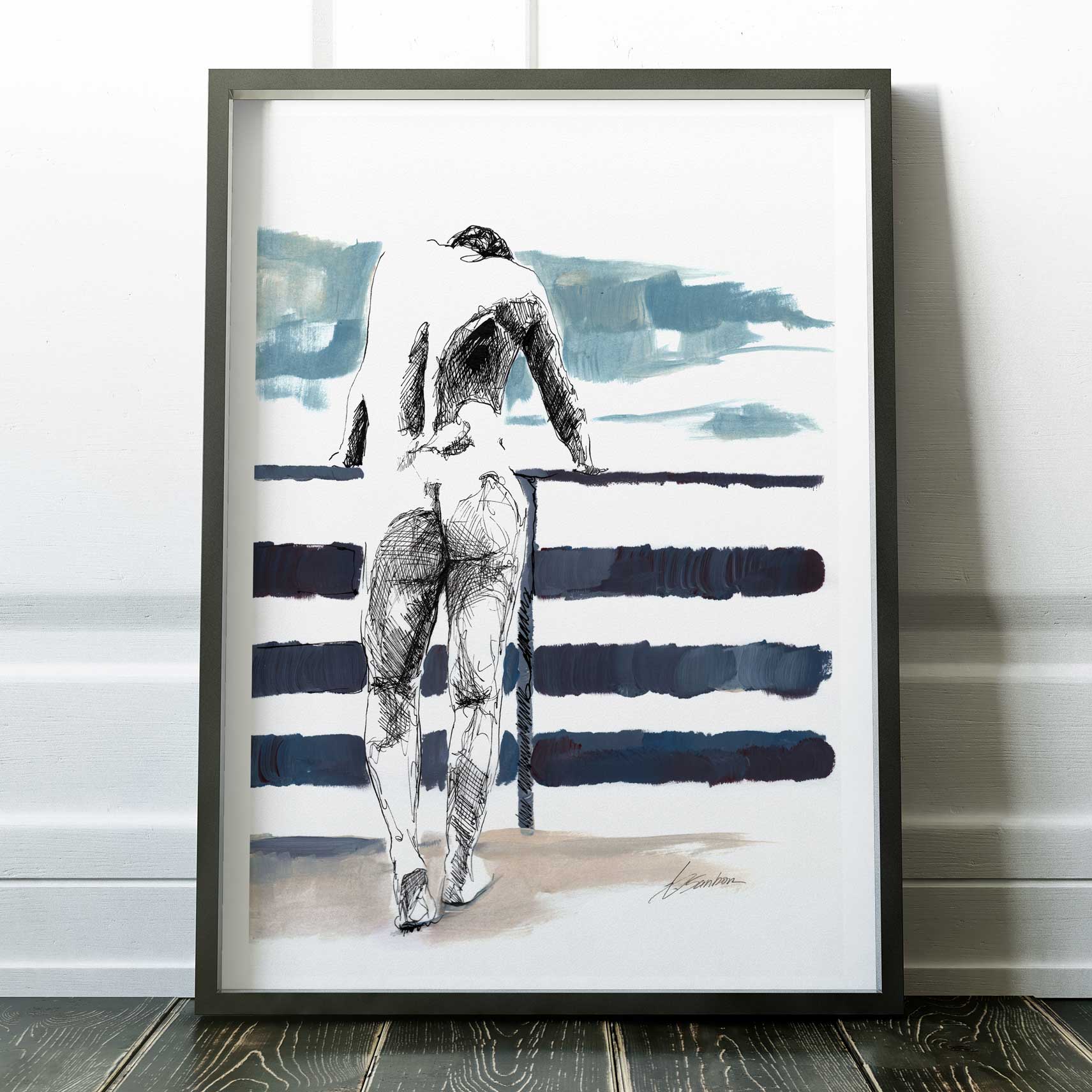 Ocean Breeze on Bare Skin – Art Print