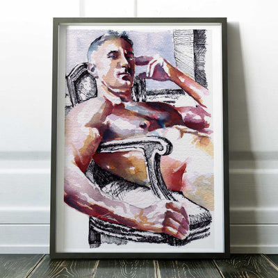 The Ease of His Gaze – Art Print Artist Brenden Sanborn