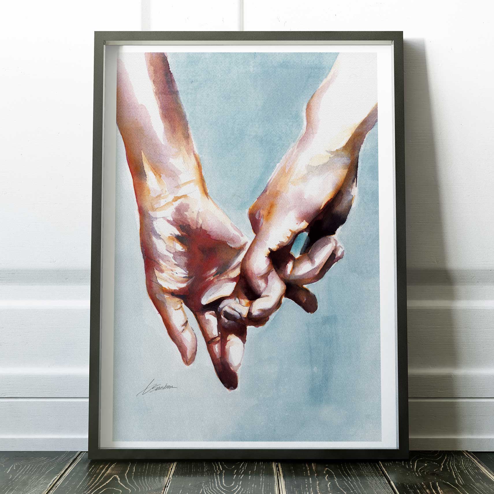 A Gentle Hold of Love – Art Print