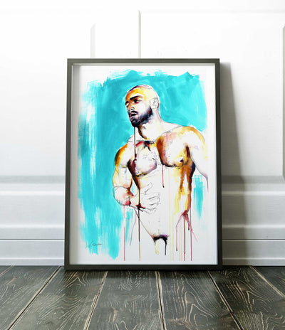 Bare Strength Muscles Carved in Light and Shadow - Art Print Artist Brenden Sanborn