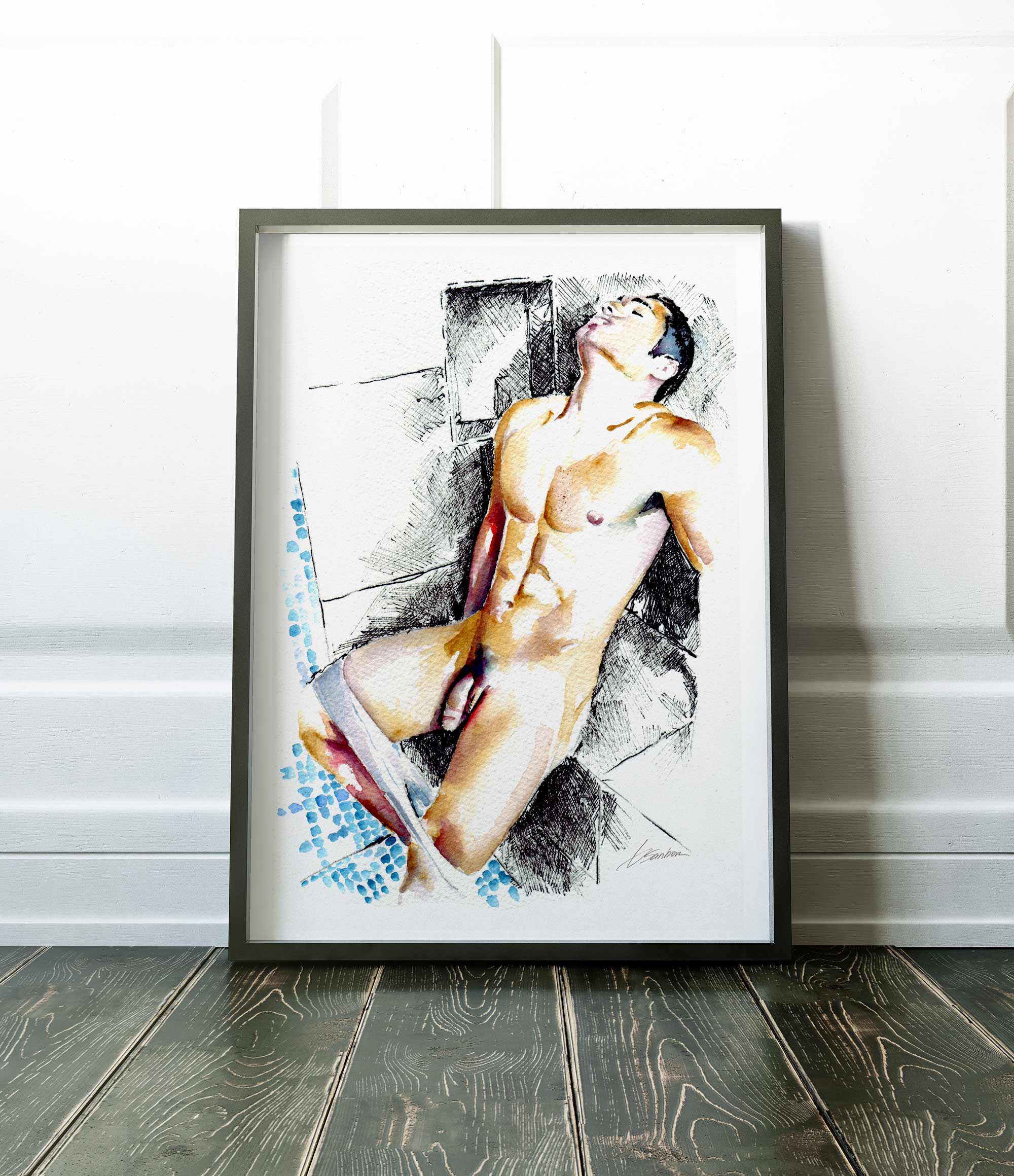 Lost in the Shower Light - Art Print