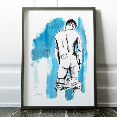 Lowered Denim and Bare Booty Skin – Art Print Artist Brenden Sanborn