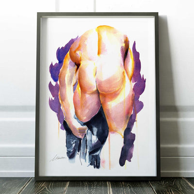 Golden Curves and Shadowed Desire – Art Print Artist Brenden Sanborn
