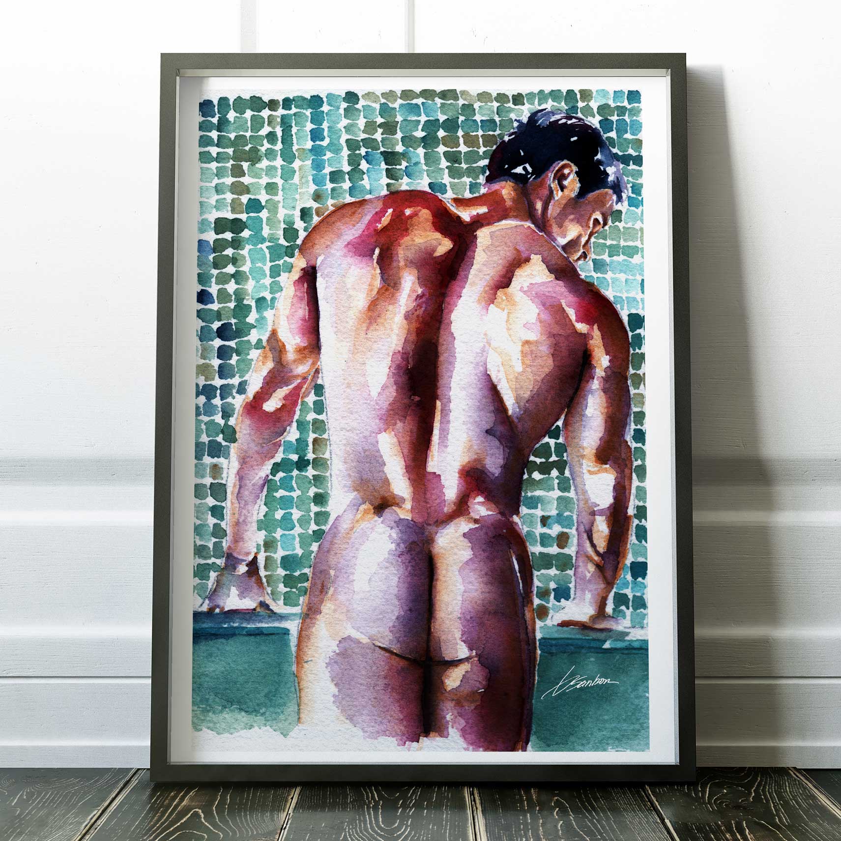 Steam and Shadow on Bare Skin – Art Print