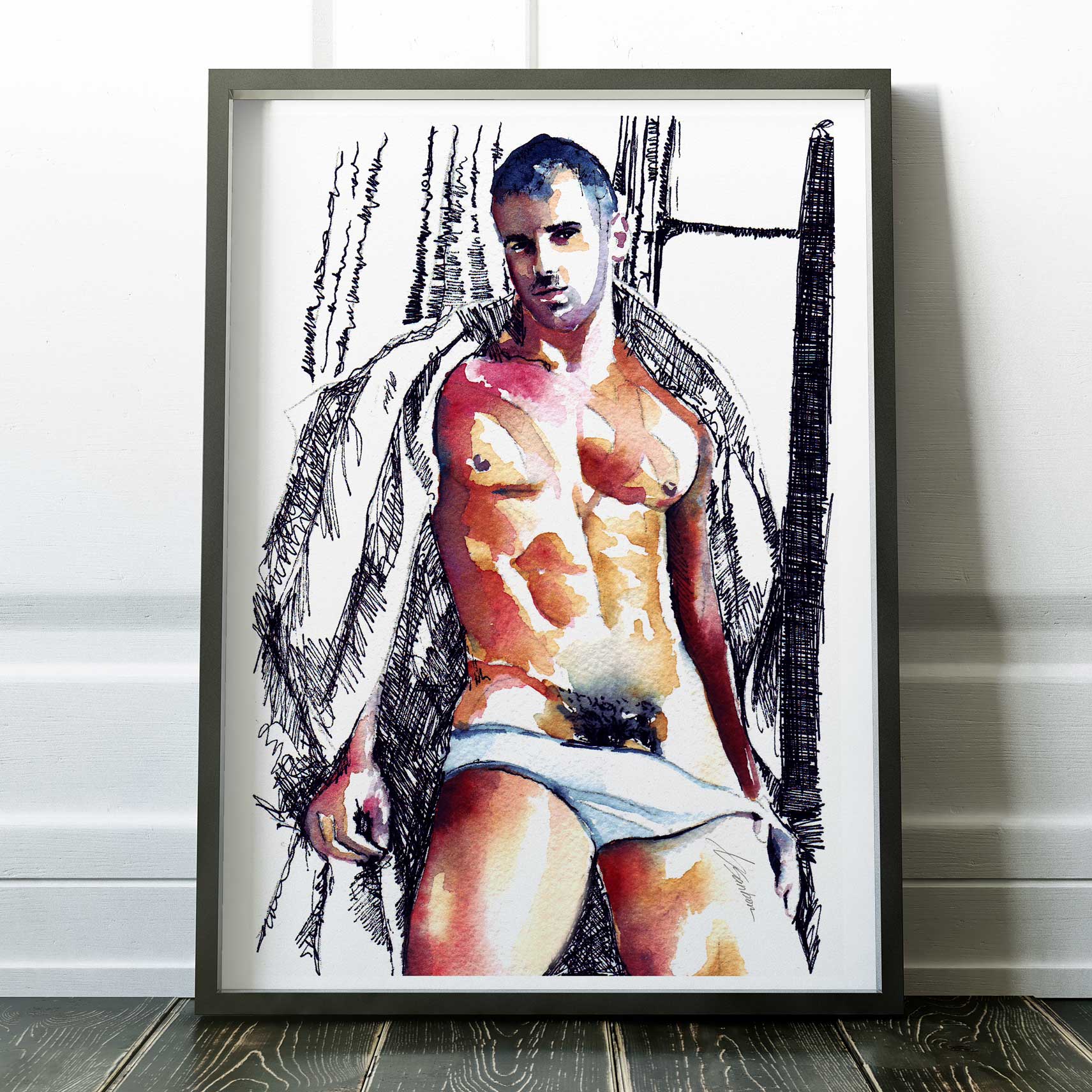 Unbuttoned and Unbothered – Art Print