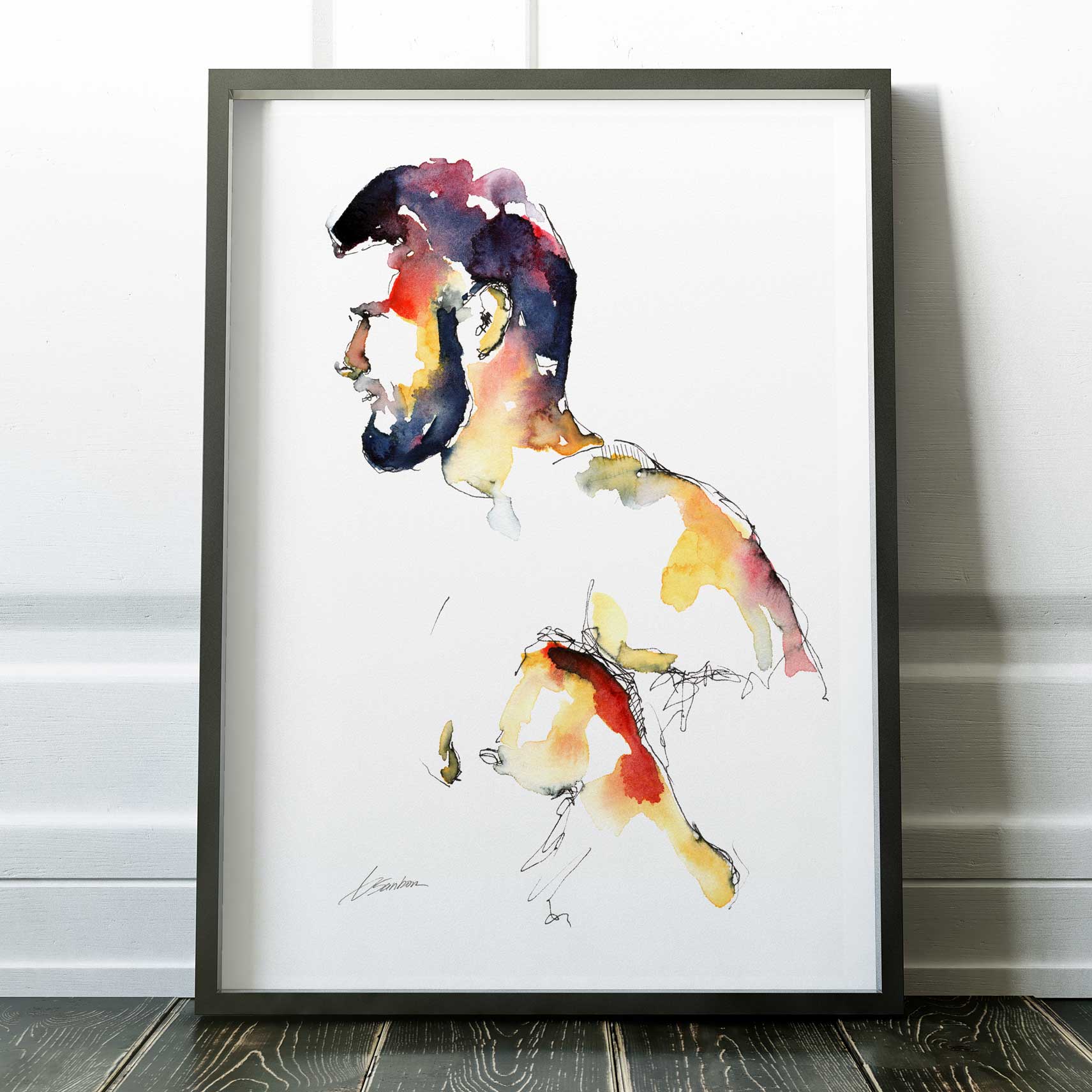 The Shape of Him in Motion – Art Print