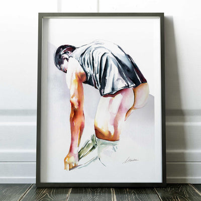 Half Dressed Bend and the Boldest Booty Peek – Art Print Artist Brenden Sanborn