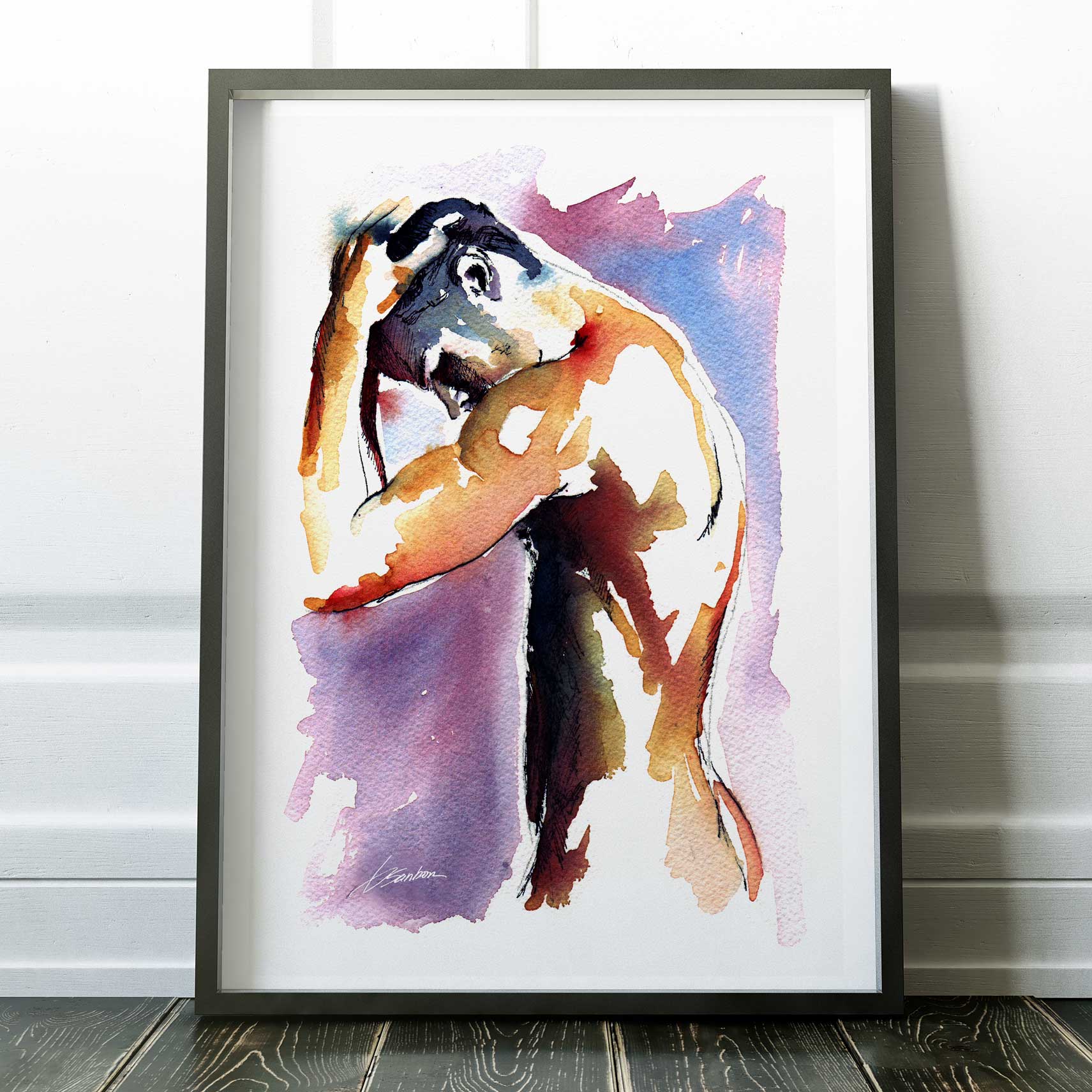 Dusky Hues on Bare Shoulders and Booty – Art Print