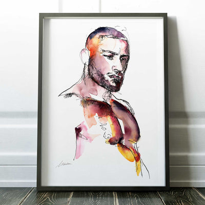 The Fire in His Gaze – Art Print Artist Brenden Sanborn