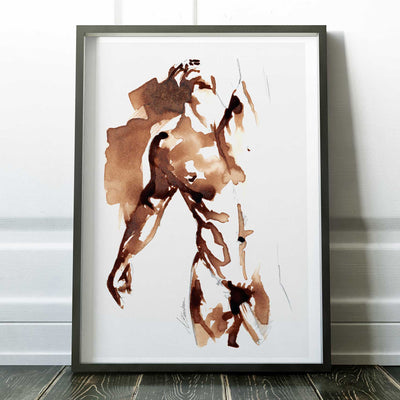 Coffee Nude in Motion - Art Print Artist Brenden Sanborn