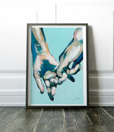 Forever Love - Men Holding Hands - Art Print Artist Brenden Sanborn