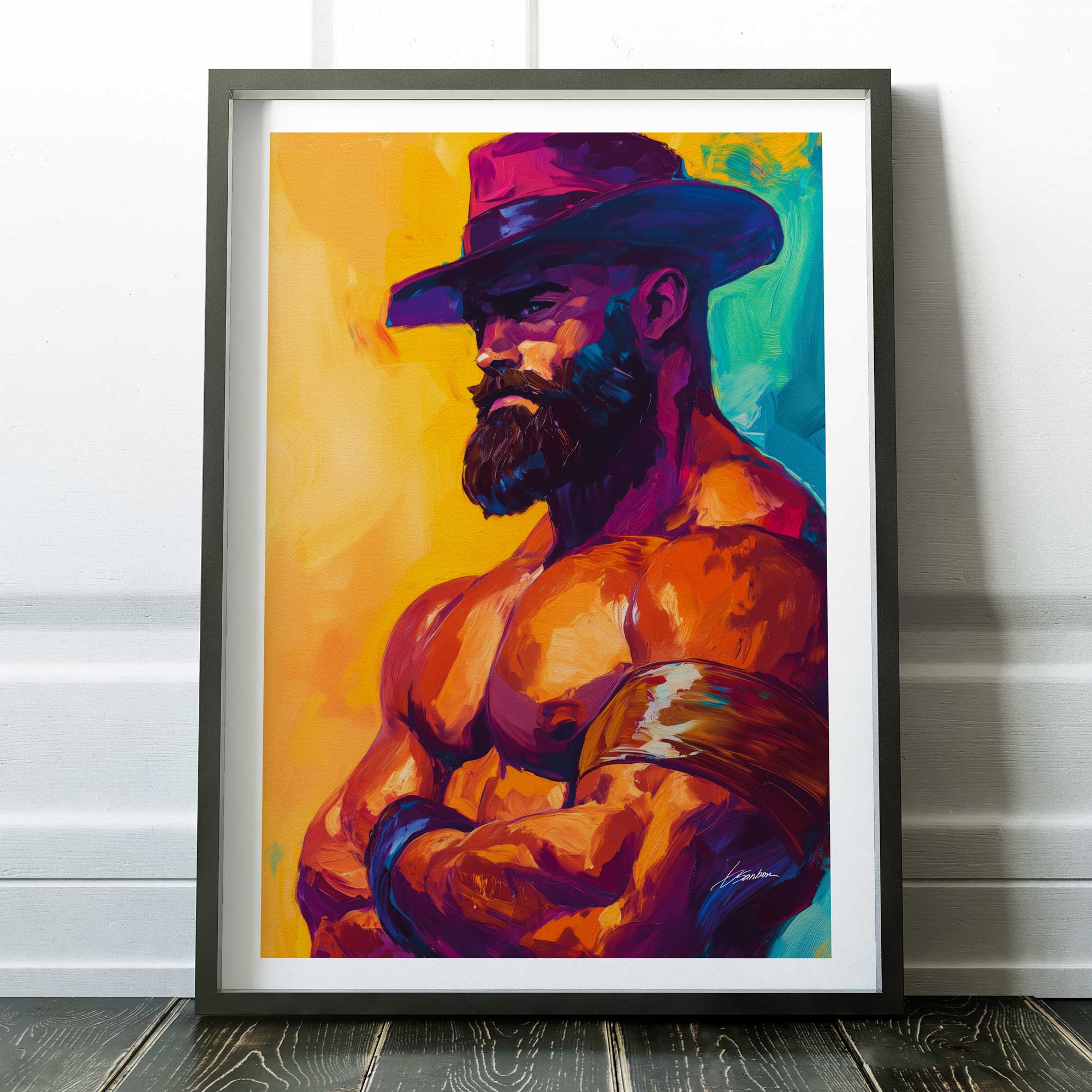 The Watchful Cowboy – Art Print