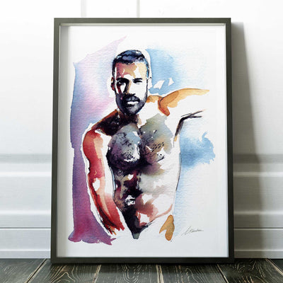 Confident Gaze in Color – Art Print Artist Brenden Sanborn