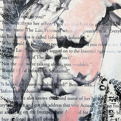 Set of 5 Male Figure Prints on Recycled Book Pages – Art Prints Artist Brenden Sanborn