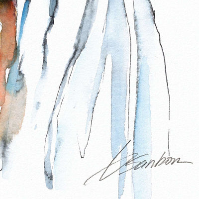 Dropping the Towel - Original Watercolor Painting Artist Brenden Sanborn