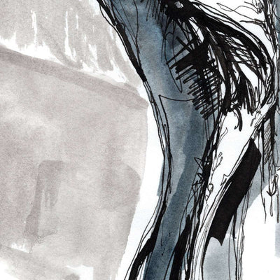 I Saw Him in London - Original Ink on Paper Artist Brenden Sanborn