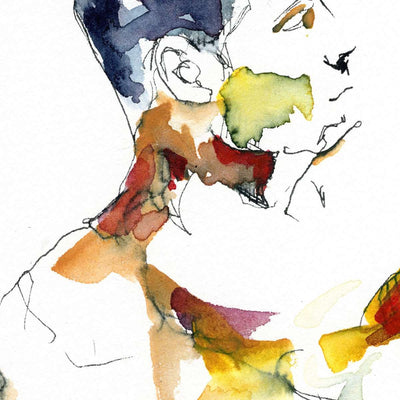 He Reached for Moment - Original Watercolor Painting Artist Brenden Sanborn