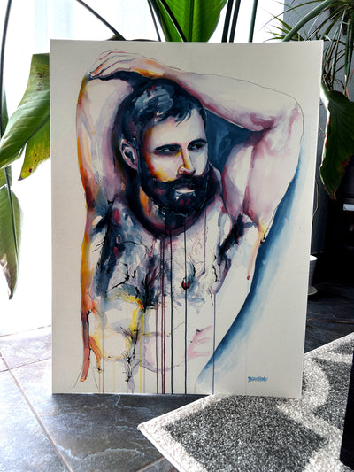 When the Quiet Hits – 22x30" Original Watercolor Artist Brenden Sanborn