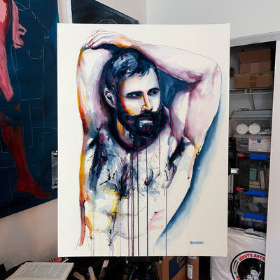 When the Quiet Hits – 22x30" Original Watercolor Artist Brenden Sanborn