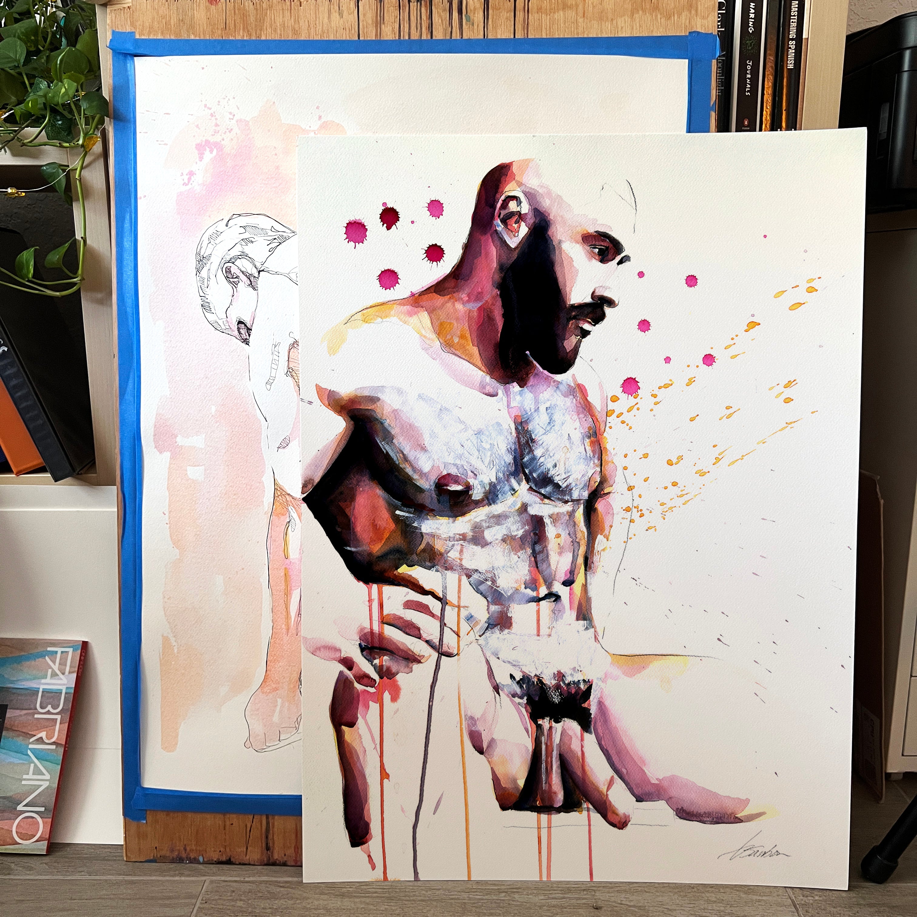 When Silence Falls – 22x30" Original Watercolor Artist Brenden Sanborn