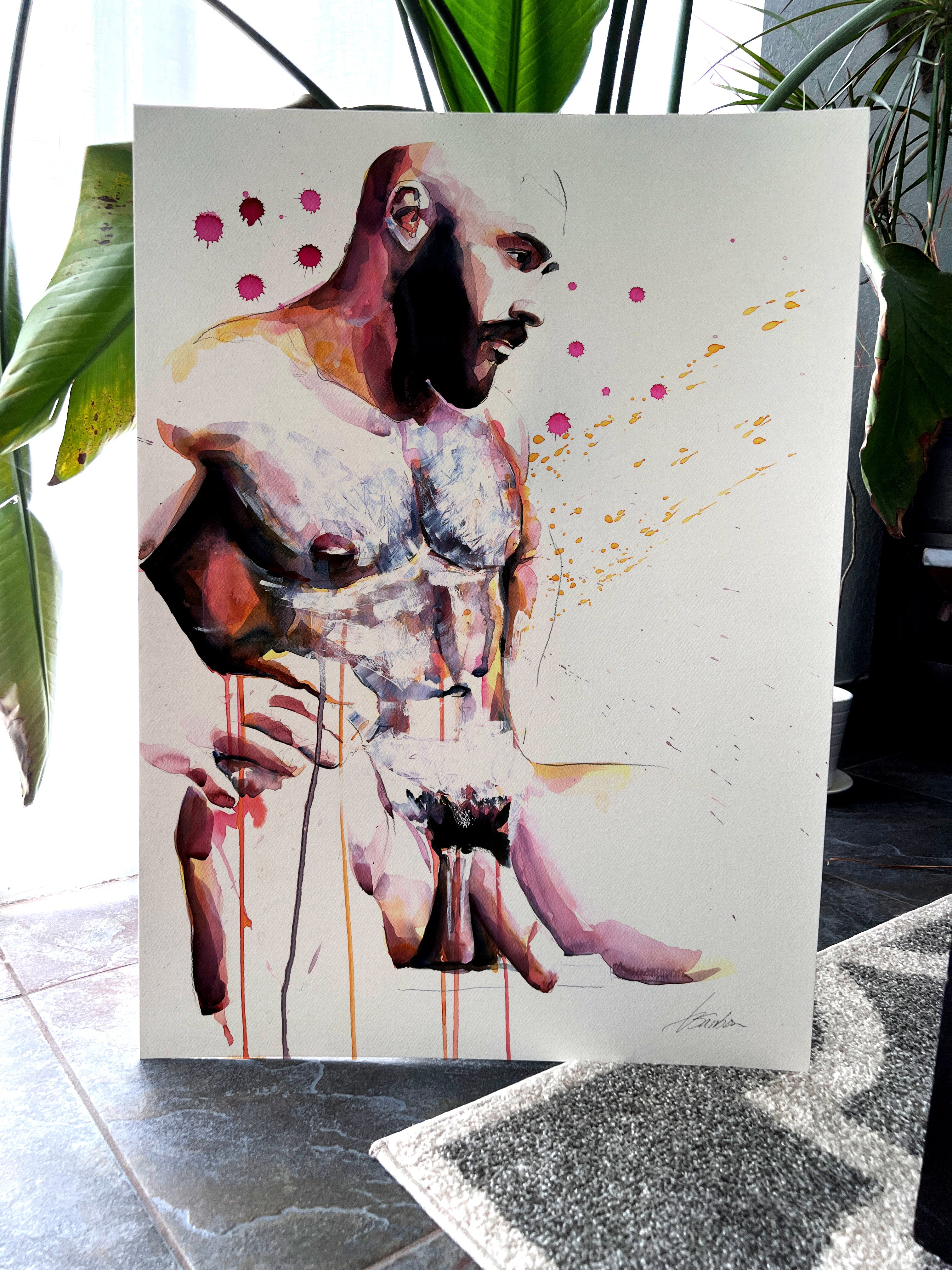 When Silence Falls – 22x30" Original Watercolor Artist Brenden Sanborn