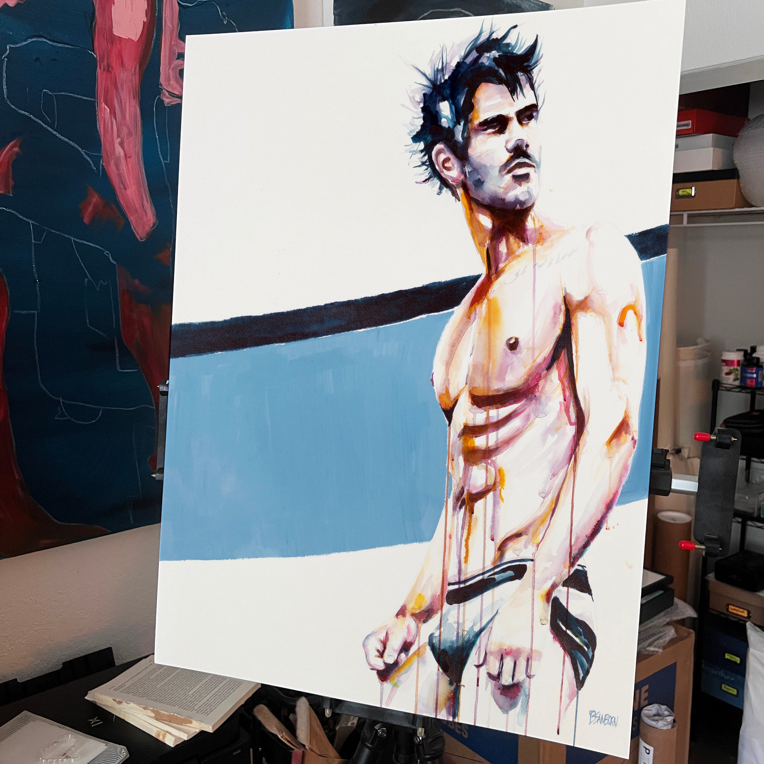 Lines I Don’t Cross – 22x30" Original Watercolor Artist Brenden Sanborn