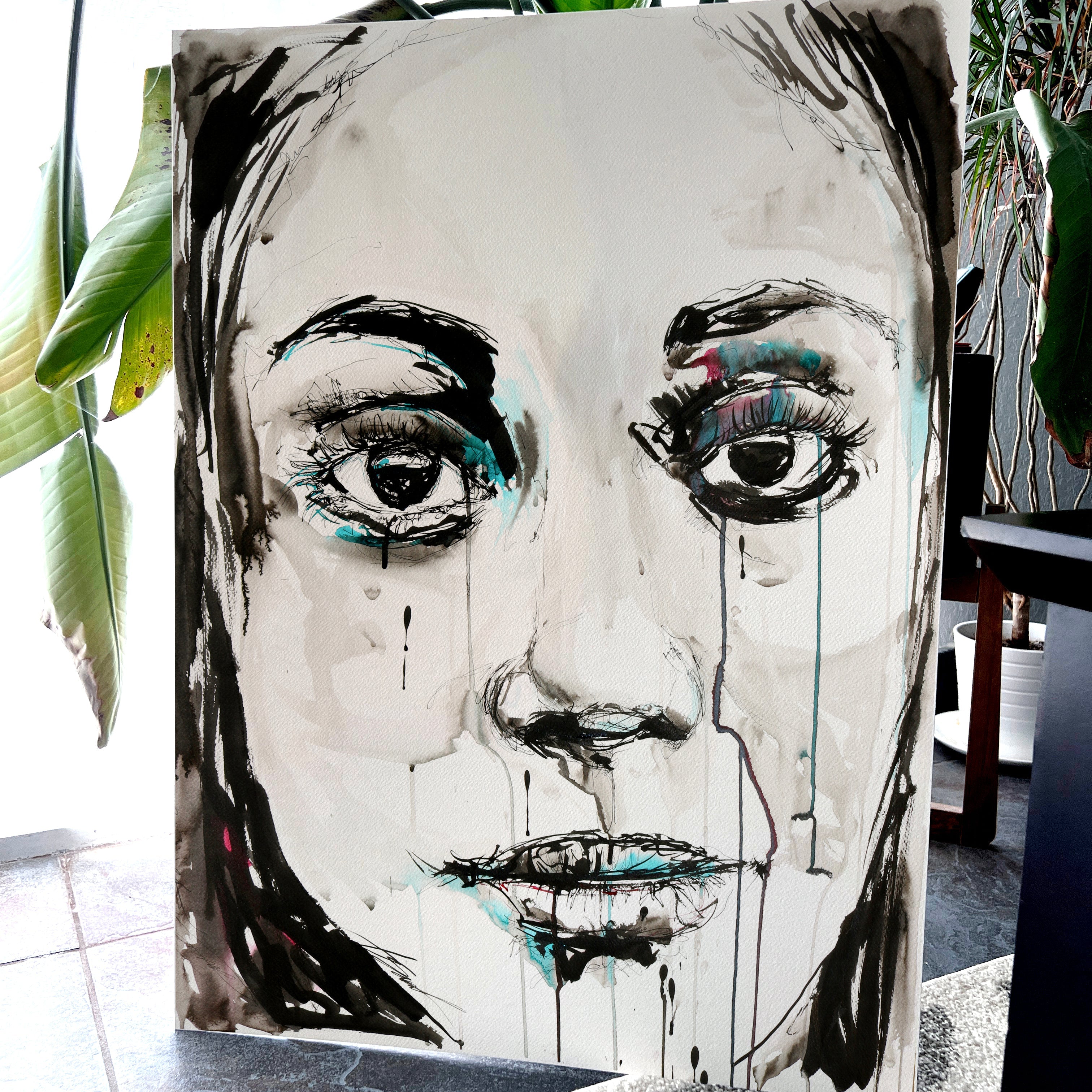 Take It Easy on My Heart – 22x30" Original Watercolor Artist Brenden Sanborn