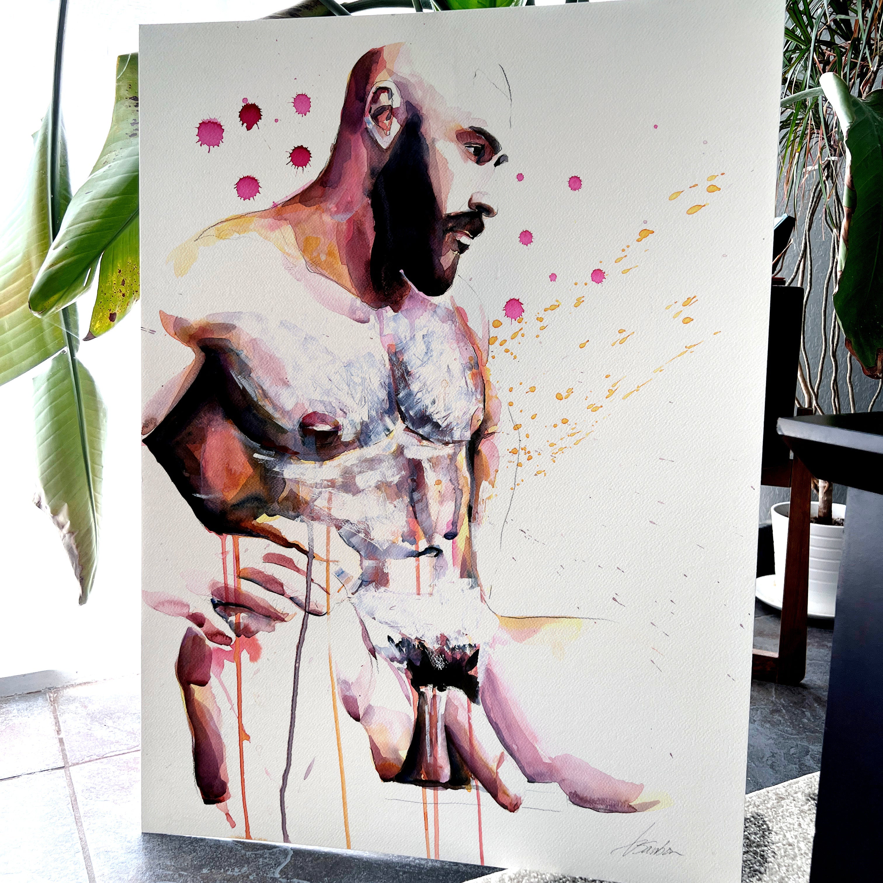 When Silence Falls – 22x30" Original Watercolor Artist Brenden Sanborn