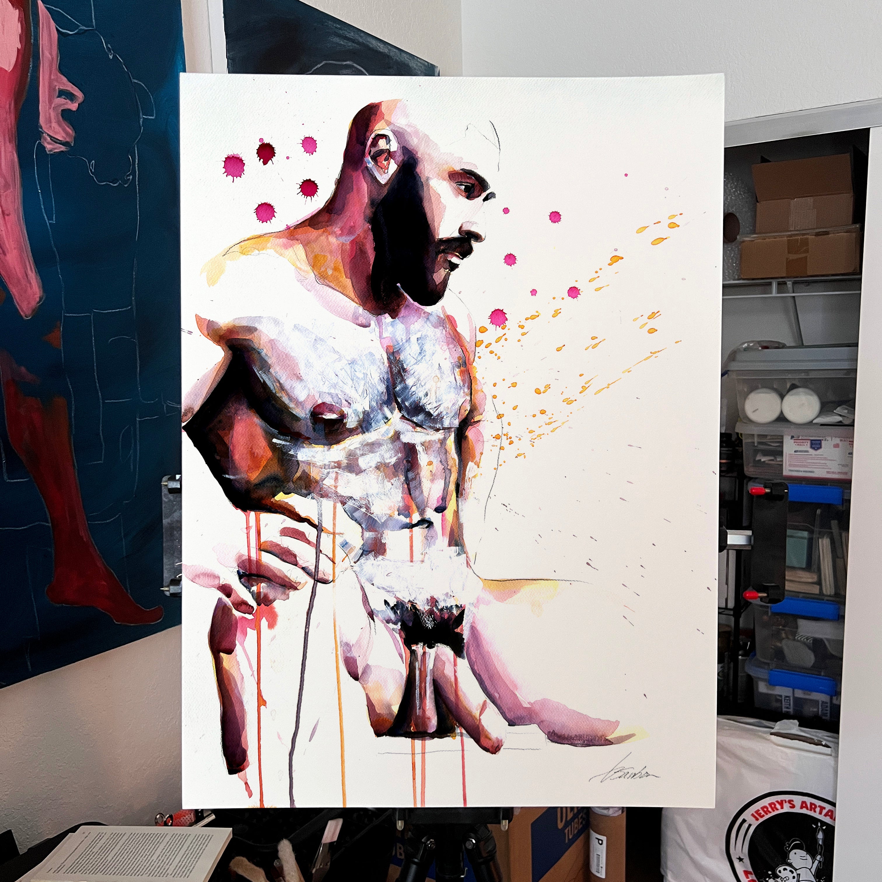 When Silence Falls – 22x30" Original Watercolor Artist Brenden Sanborn