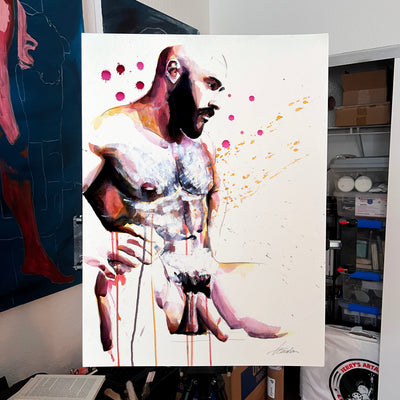 When Silence Falls – 22x30" Original Watercolor Artist Brenden Sanborn