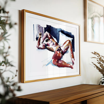 Sleeping Male Nude in Morning Light - Art Print Artist Brenden Sanborn