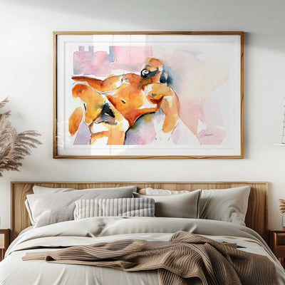 Bear Figure in Restful Repose - Art Print Artist Brenden Sanborn