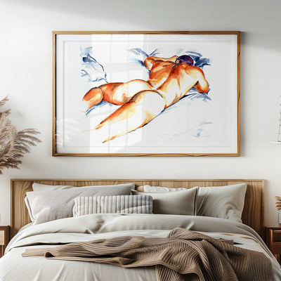 Male Figure in Restful Slumber Face Down - Art Print Artist Brenden Sanborn