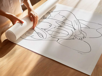 Lovers Entwined in One Line – Art Print Artist Brenden Sanborn