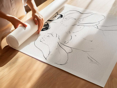 Held Close Two Men in an Intimate Embrace – Art Print Artist Brenden Sanborn