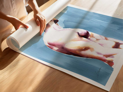 Male Figure in Quiet Reflection Turned Away - Art Print Artist Brenden Sanborn