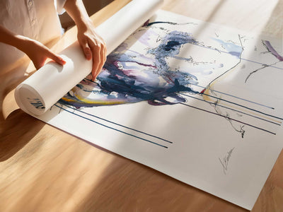 Man in Shower: Washing Neck with a Glimpse of Sensual Lust - Art Print Artist Brenden Sanborn