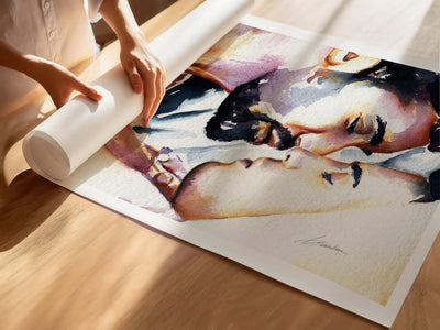 Lovers Resting in Tender Serenity - Art Print Artist Brenden Sanborn