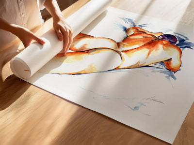 Male Figure in Restful Slumber Face Down - Art Print Artist Brenden Sanborn