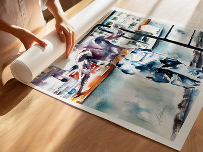 Back Muscles City View and a Hint of Booty – Art Print Artist Brenden Sanborn